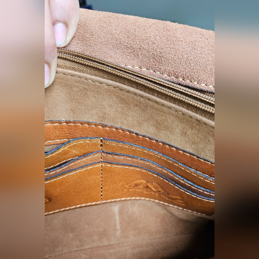 Patricia Nash Tooled Leather Sarola Crossbody Burnt Coral Bag Purse Western - Picture 9 of 12